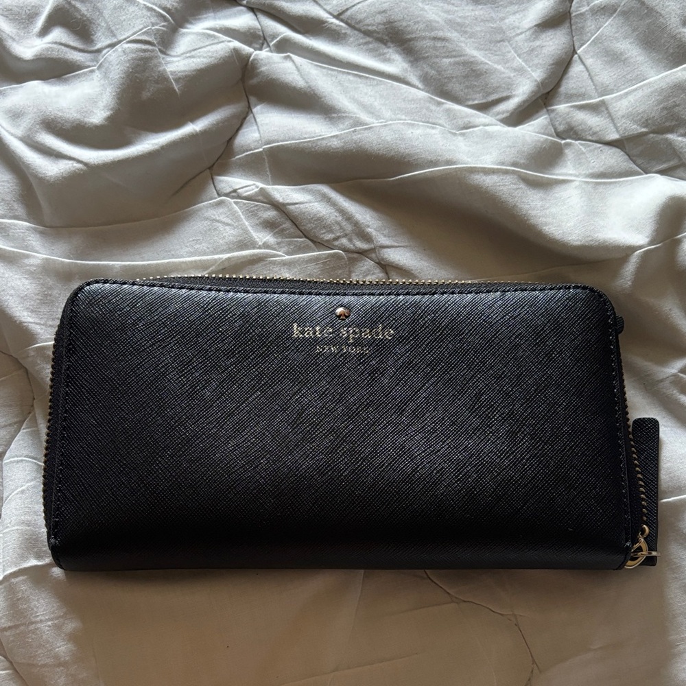 Kate Spade Black Zip-Around Wallet